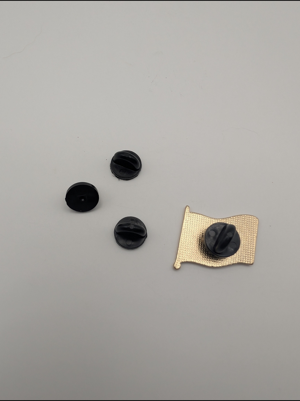 4 Black Rubber Pin Backs Lapel Pin Backs Pin Safety Back Brooch Tie Replacement